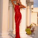 Red Lily Dress - FJOLLA HAXHISMAJLI OFFICIAL